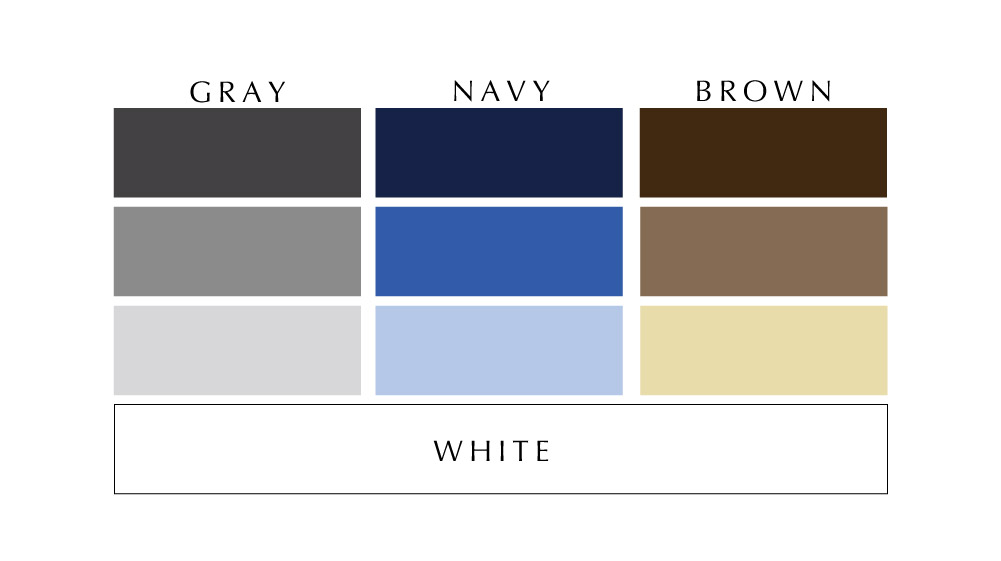 メンズファッション基本の色チャート