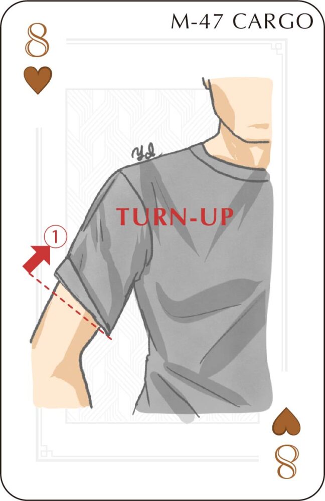 Tシャツ袖まくり1