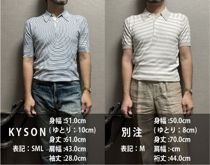 ジョンスメドレー【長寿命10年着用】ニットポロレビュー|サイズ感 