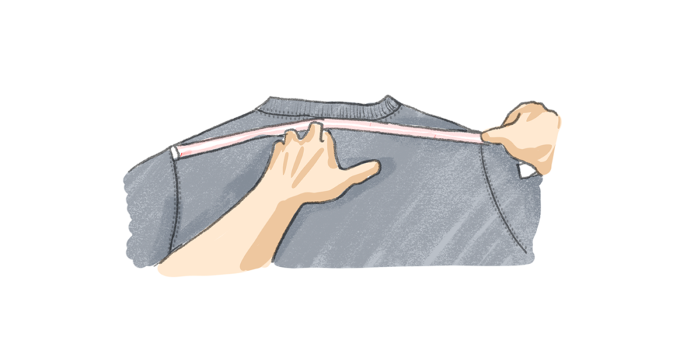 服の測り方箇所別肩幅イラスト
