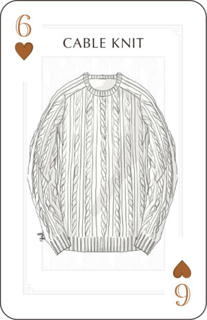 6♡ケーブルコットンニット白