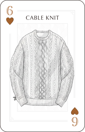 6♡ケーブルコットンニット白