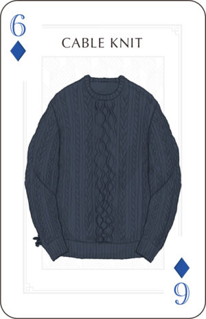 6♦ケーブルニット