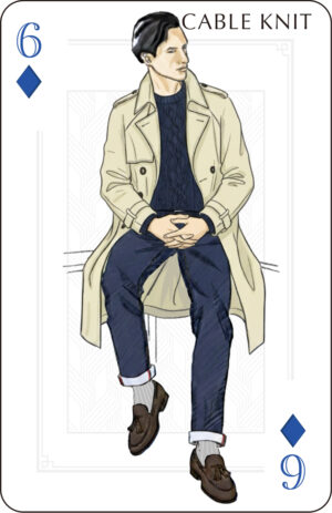 ケーブルニットルックスカード1