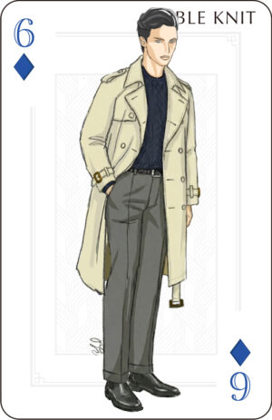 ケーブルニットルックスカード3