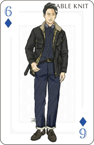 ケーブルニットルックスカード4