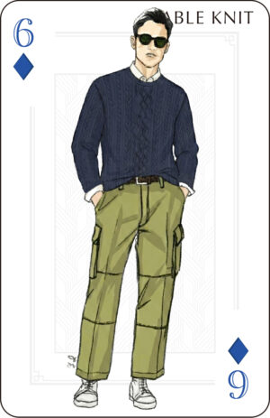 ケーブルニットルックスカード5