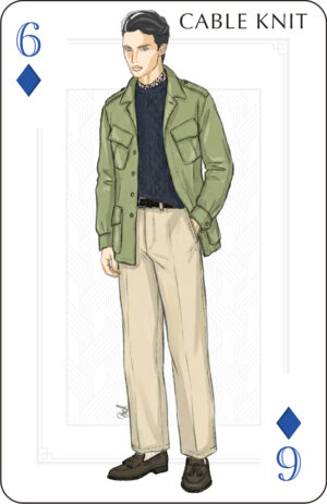 ケーブルニットルックスカード7