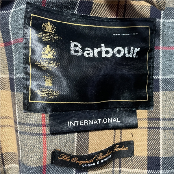 バブアーお湯つけ置き洗濯後ネーム1