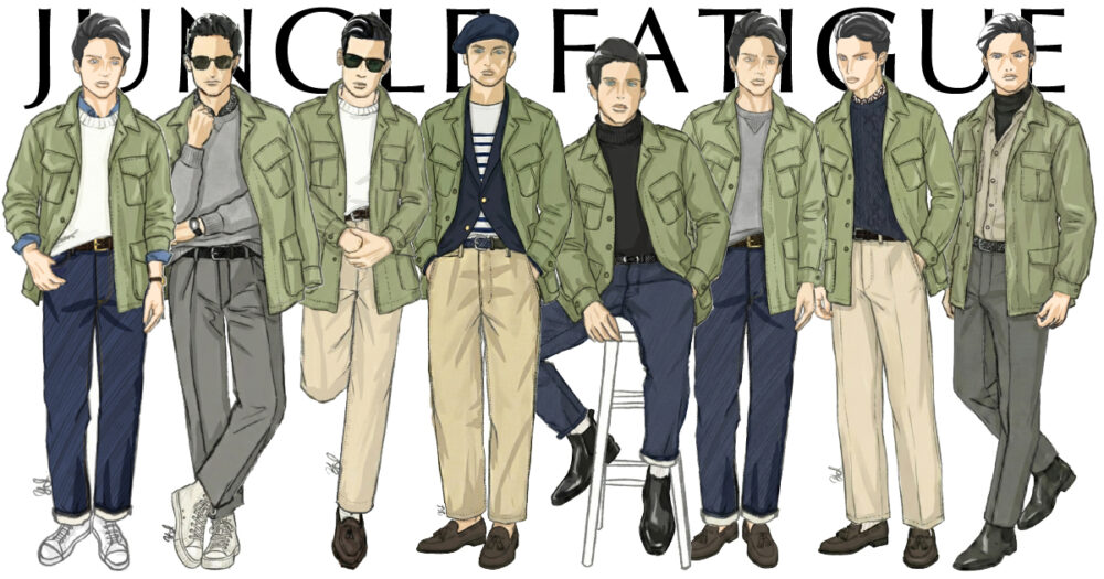 冬ジャングルファティーグルックスカード9